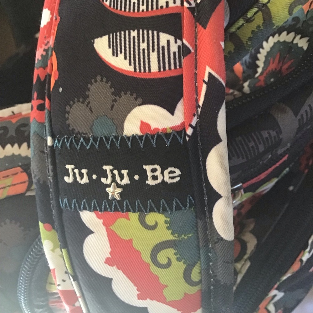 Ju Ju Be black floral baby bag/ backpack - Picture 7 of 9